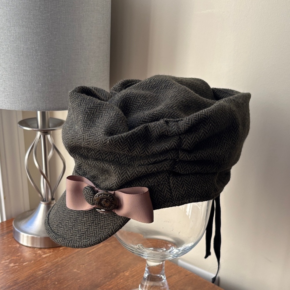 Stylish Brown Kids Cap with Bow